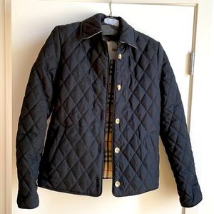 NWT black quilted plaid button up jacket